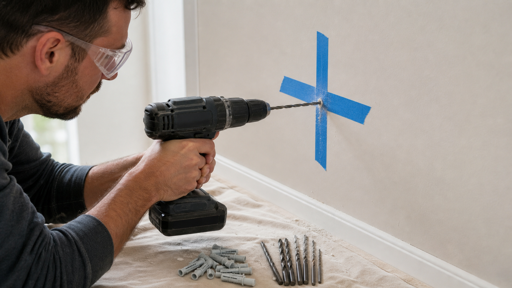 Comment percer dans un mur sans tout casser : placo, béton, brique.