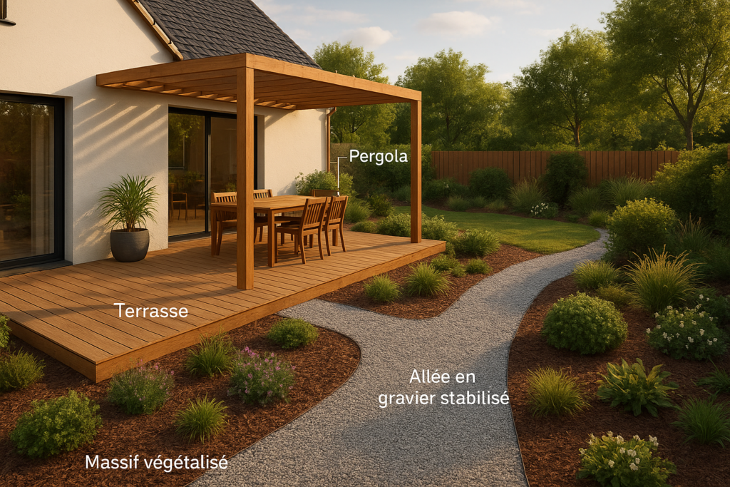 Plan d’aménagement extérieur en 3D : méthode