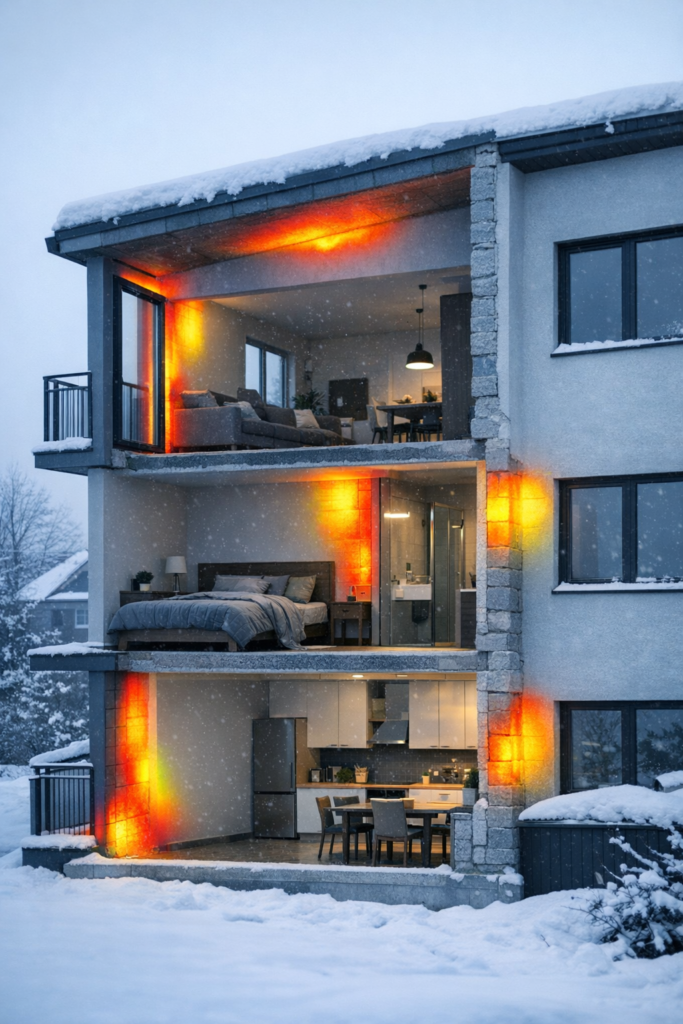 Comprendre les postes de pertes de chaleur dans un immeuble : calcul et solutions