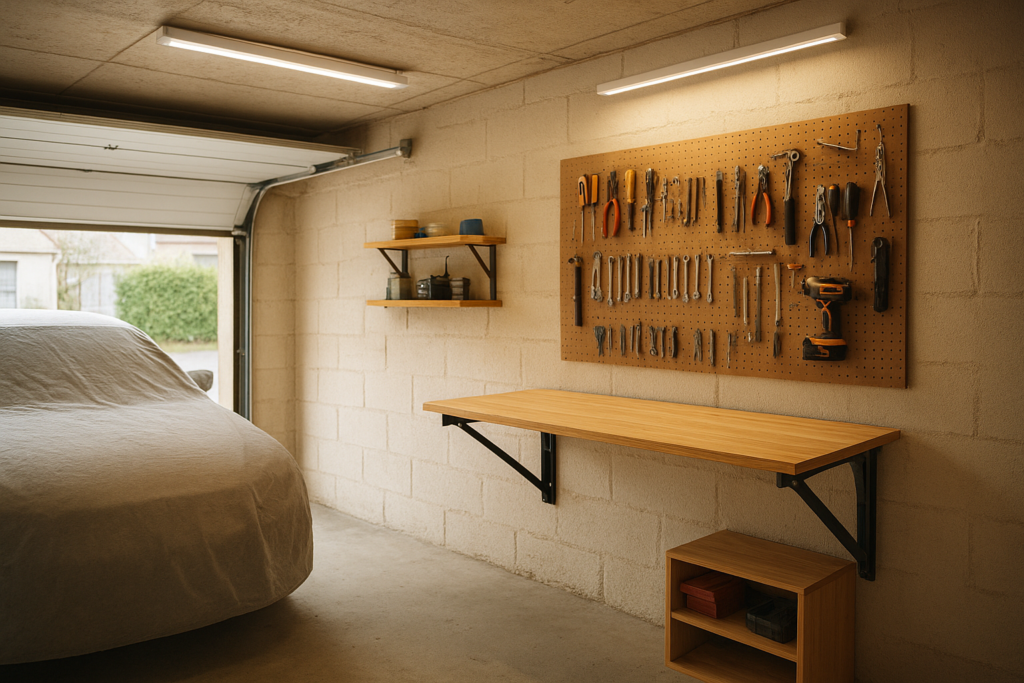 Atelier bricolage dans un petit garage : guide optimisé 2026