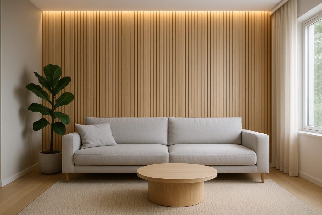 Décoration murale bois salon : guide choix, pose, budget