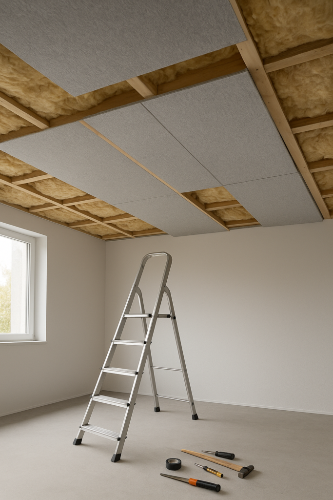 Isoler phoniquement un plafond sans travaux lourds