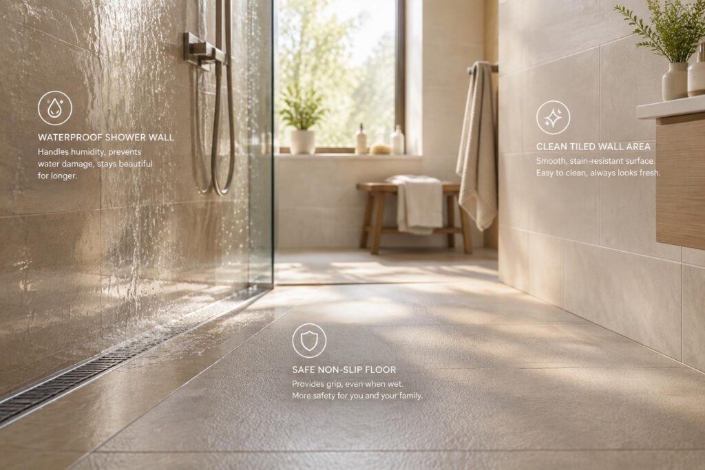 Carrelage de salle de bain : le bon choix par zone