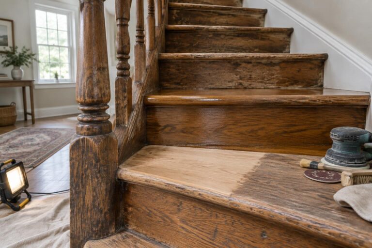 Rénover un escalier en bois ancien sans le dénaturer : poncer, peindre ou recouvrir ?